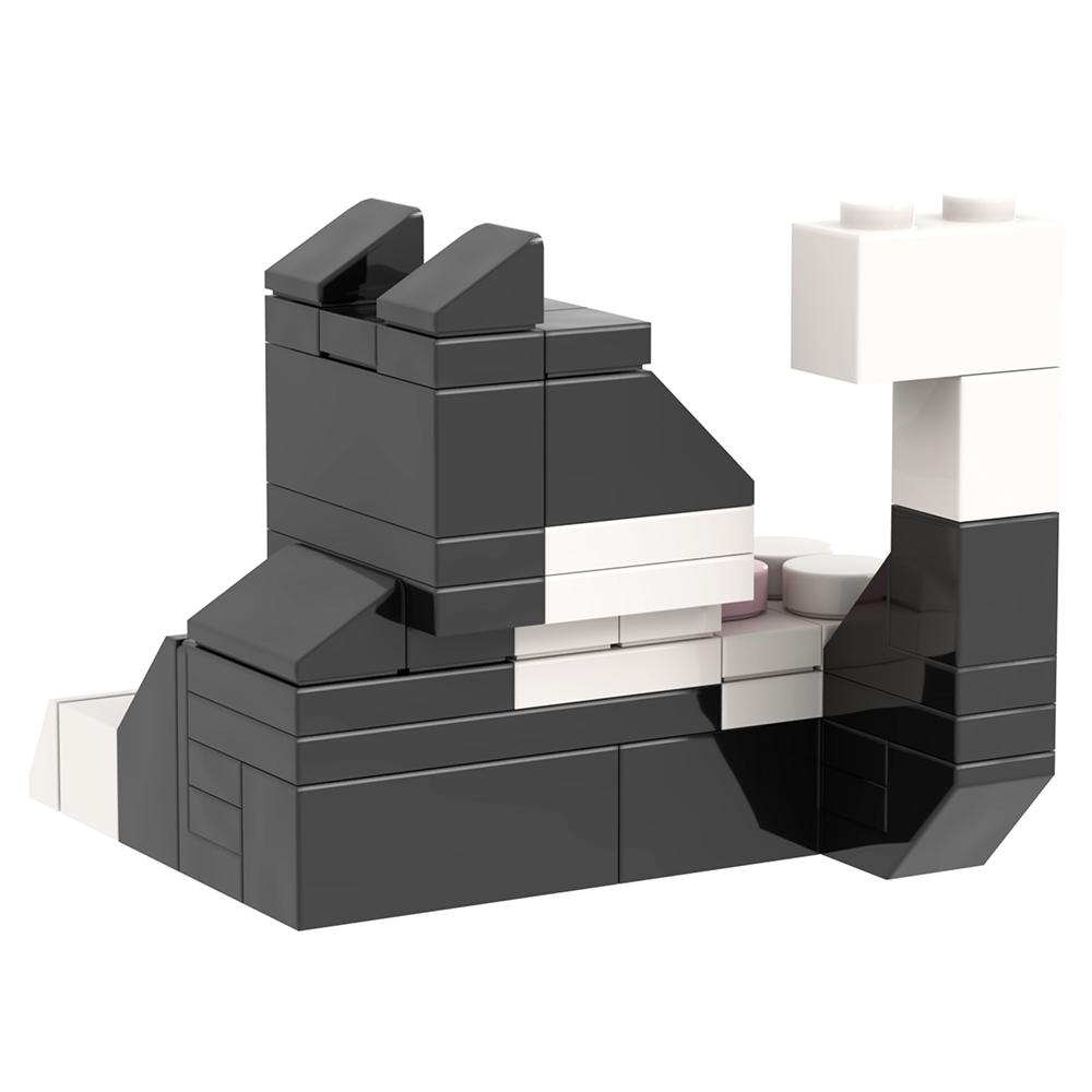 MOOXI Animal Series 62Pcs MOC Bricks Cat Figires DIY Building Blocks Kids Education Toys For Children Birthday Gift MOC3042-3045