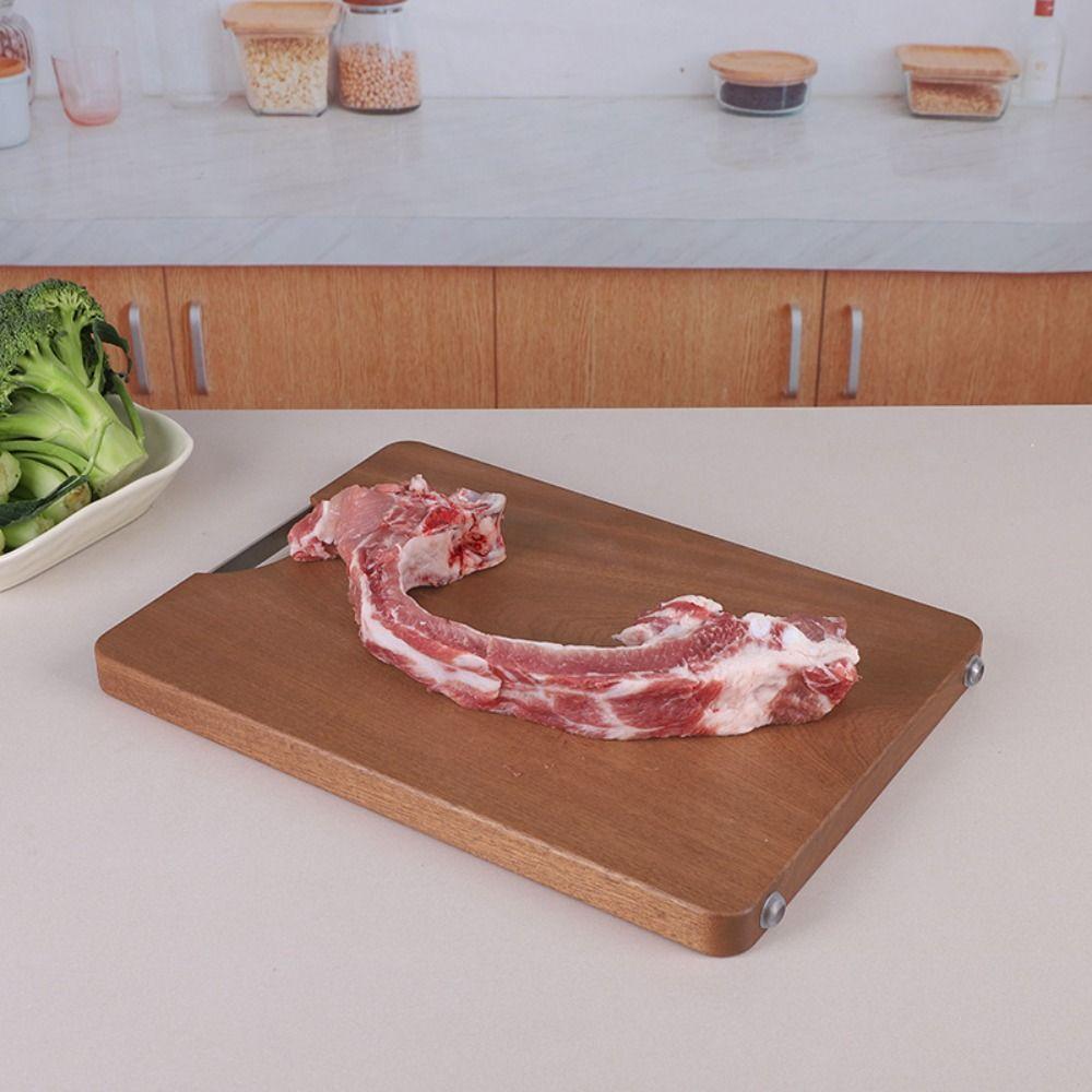 Antibacterial Wooden Chopping Blocks Rectangular Chopping Board Ebony Cutting Board  Restaurant