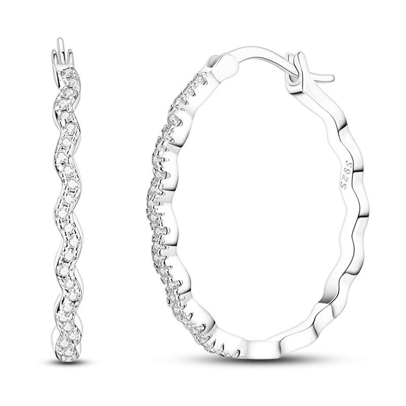 Boucles d'Oreilles Anneaux Empilés en Argent 925 Bijoux d'Oreille de Designer pour Femme Boucle d'Oreille Simple Pendientes de Luxe Bijoux de Mode