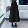 ZANZEA Dames Casual Elastische Taille Effen Kleur Losse Lange Rokken