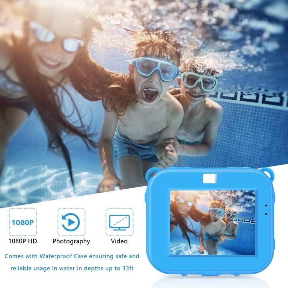 Digitální fotoaparát pro děti 1080P FHD Dětská digitální videokamera Vodotěsná pro chlapce a dívky dárek