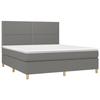 3142274 vidaXL Divan Bed with Mattress Dark Grey 180x200cm Fabric