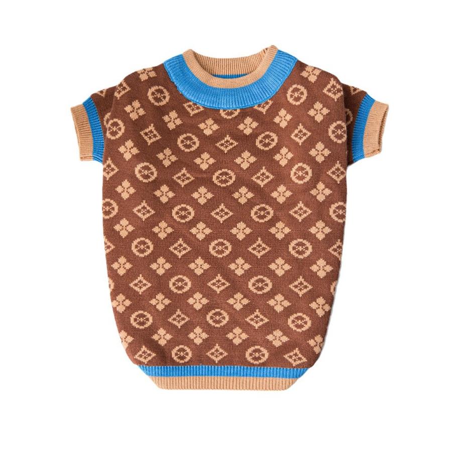 New Luxurious Pet Sweater Winter Fashion Trendy Brand Dog Clothes for Schnauzers and Small Dogs