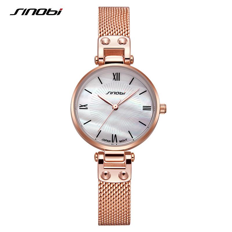 Watch Female Watch Personality Fashion Simple Business Waterproof Mesh Belt Women S Watch Watch 9818