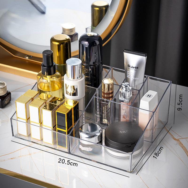 Lipstick Storage Box Clear Acrylic Cosmetics Storage Container Transparent Makeup Holder Lip Gloss Display Box Vanity Organizer