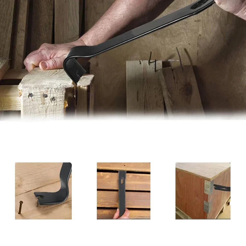 Black Comfortable Nail Lifter Crowbar Pry Bar Remover Tool Workshop Equipment Wrecking Bars Hand Tools Out Nails