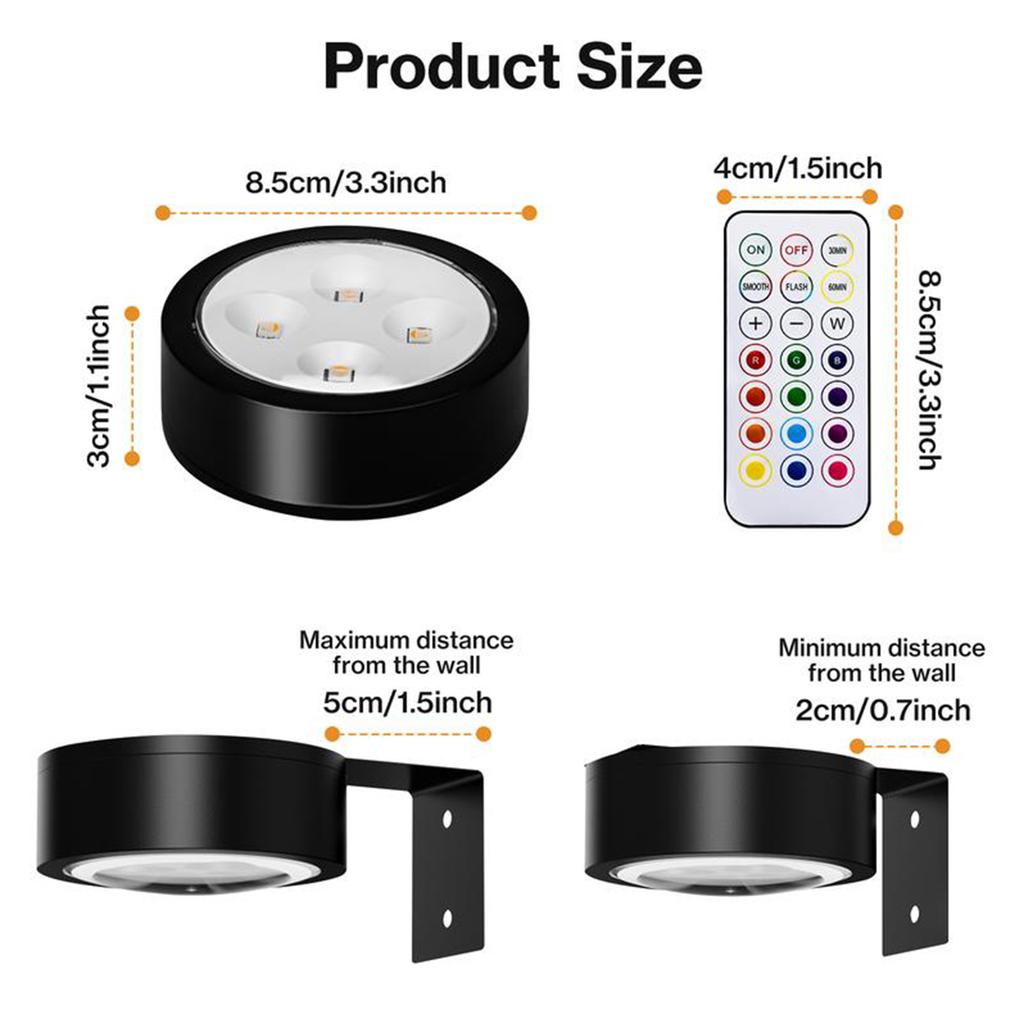 3-Pack Art Display Picture Lights with Remote LED Painting Light with 3 Lighting Modes Magnetic Painting Light for Frame Artwork