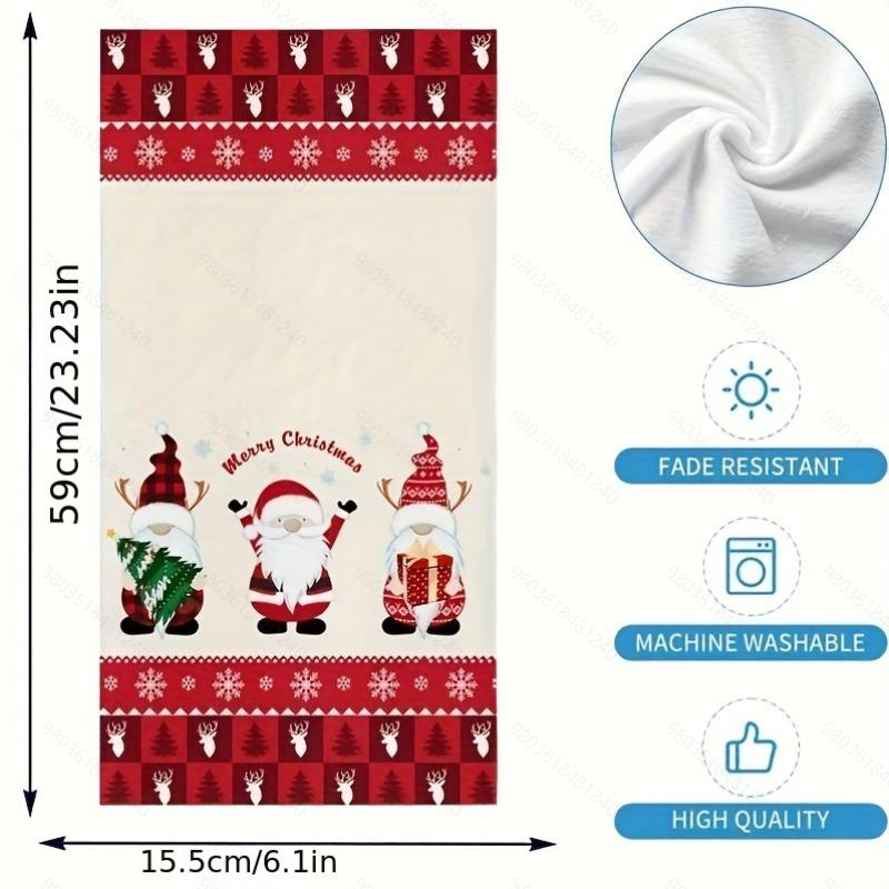 1 Stück Ausgezeichnetes Geschirrtuch Mikrofaser Küchentuch Weihnachts-Stile Feiertag Weihnachtsmann Handtuch