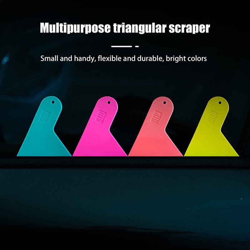 Car Window Film Squeegee Colorful Rubber Triangle Tip Scraper For Vinyl Wrap Sticker Auto Window Tint Film Install Tool