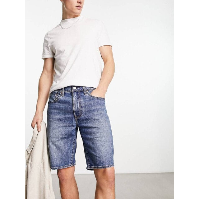 

Джинсовые шорты стандартного кроя Levi s 405 синего цвета