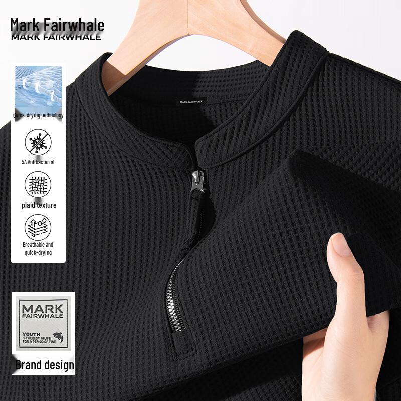 Mark Fairwhale Men s Textured Quick-Dry Half-Zip T-Shirt 2XL