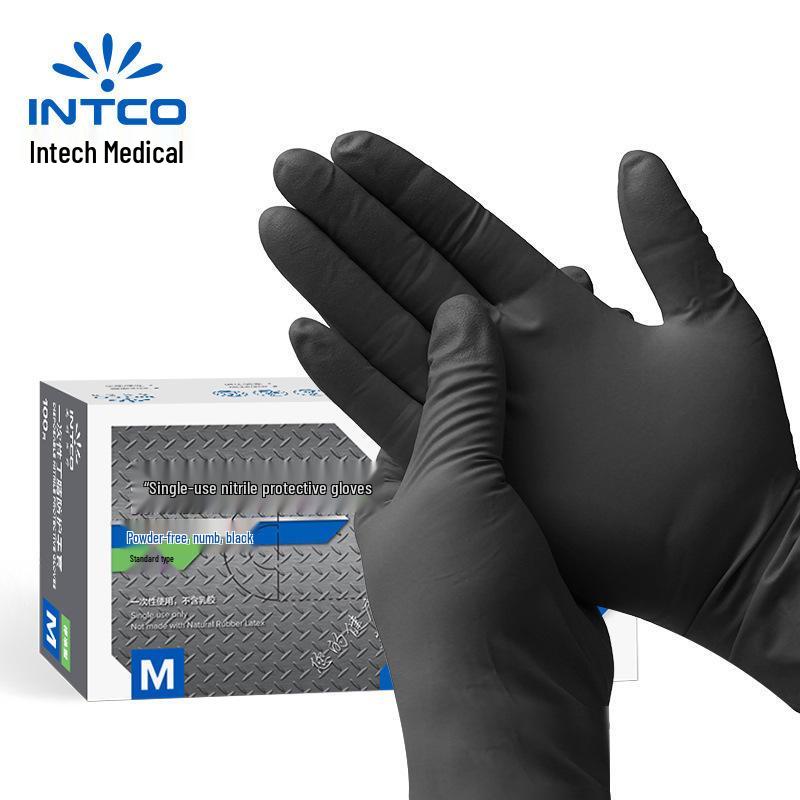 Inco Food-Grade Durable Nitrile Disposable Gloves - Latex-Free, Waterproof, Protective for Catering & Kitchen Use