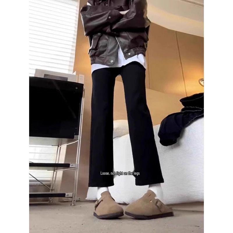 Women's Black Straight Leg Elastic Cropped Jeans - Plus Size & Petite, Slimming Fit 2026