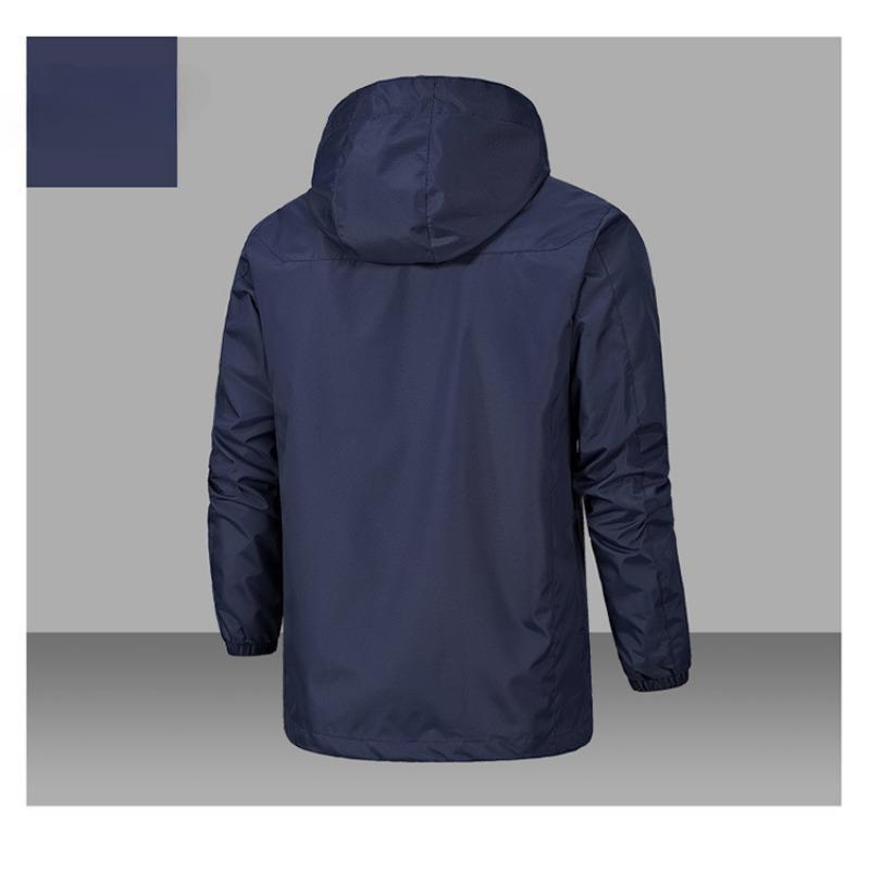 Jacke Herren Frühling und Herbst Dünne Einschichtige Jacke Kapuzenwindjacke Winddicht und Wasserdicht Outdoor Bergsteigeranzug Tide