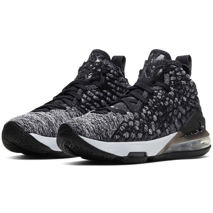 New Nike LeBron 17 Black White GS BQ5594-002