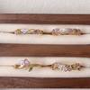 Enamel Flower Ancient Method Dripping Oil Gradual Change Opening Ring Women Exquisite Sweet Medieval Retro Light Luxury High Sense Ring