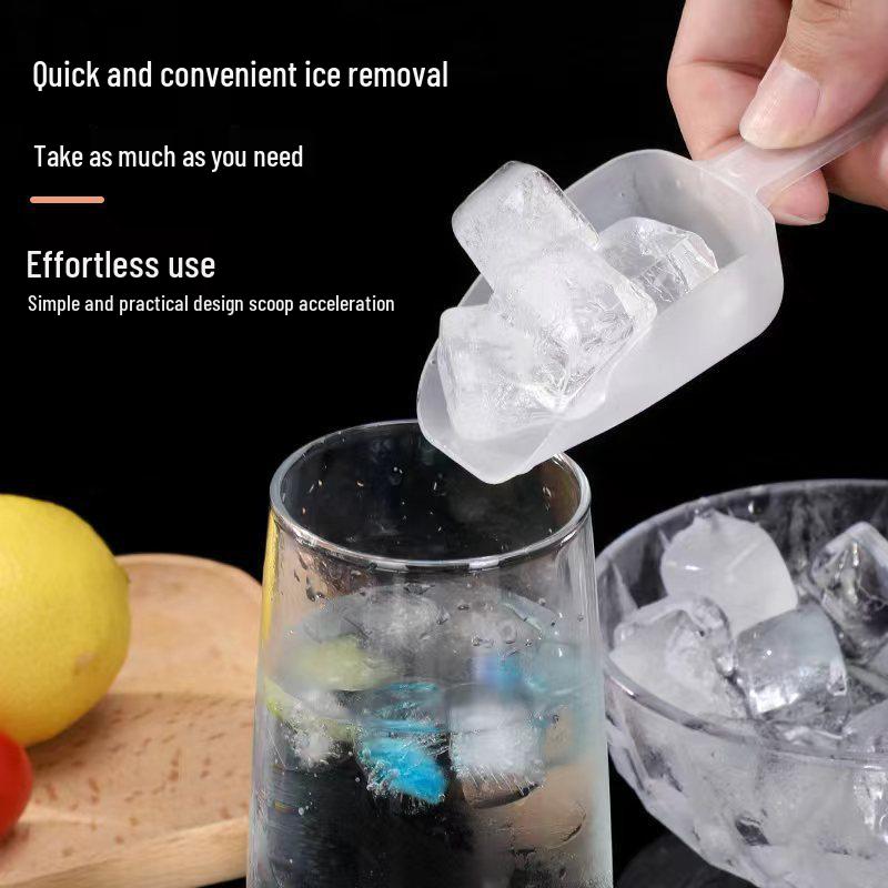 Premium Thickened Plastic Ice Scoop - Flat Bottom, Ideal for Ice, Flour, and Milk Tea Shops