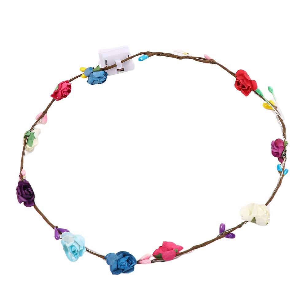 Light For Bride Birthday Party Luminous Glowing Wreath Flower Crowns Wreath Headband Beach Headband