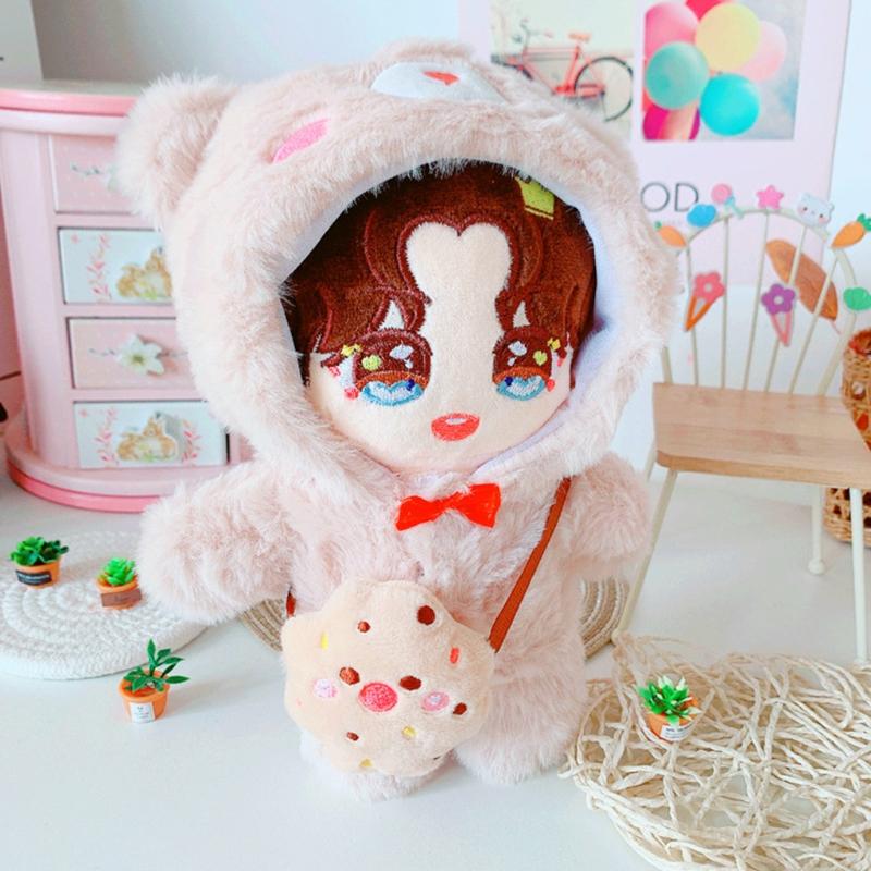 8in Plush Dolls Plush Cloak/Bag for Girls Dollhouse Role for Play Game DIY Toy Accessory Party Supplies Great Christmas