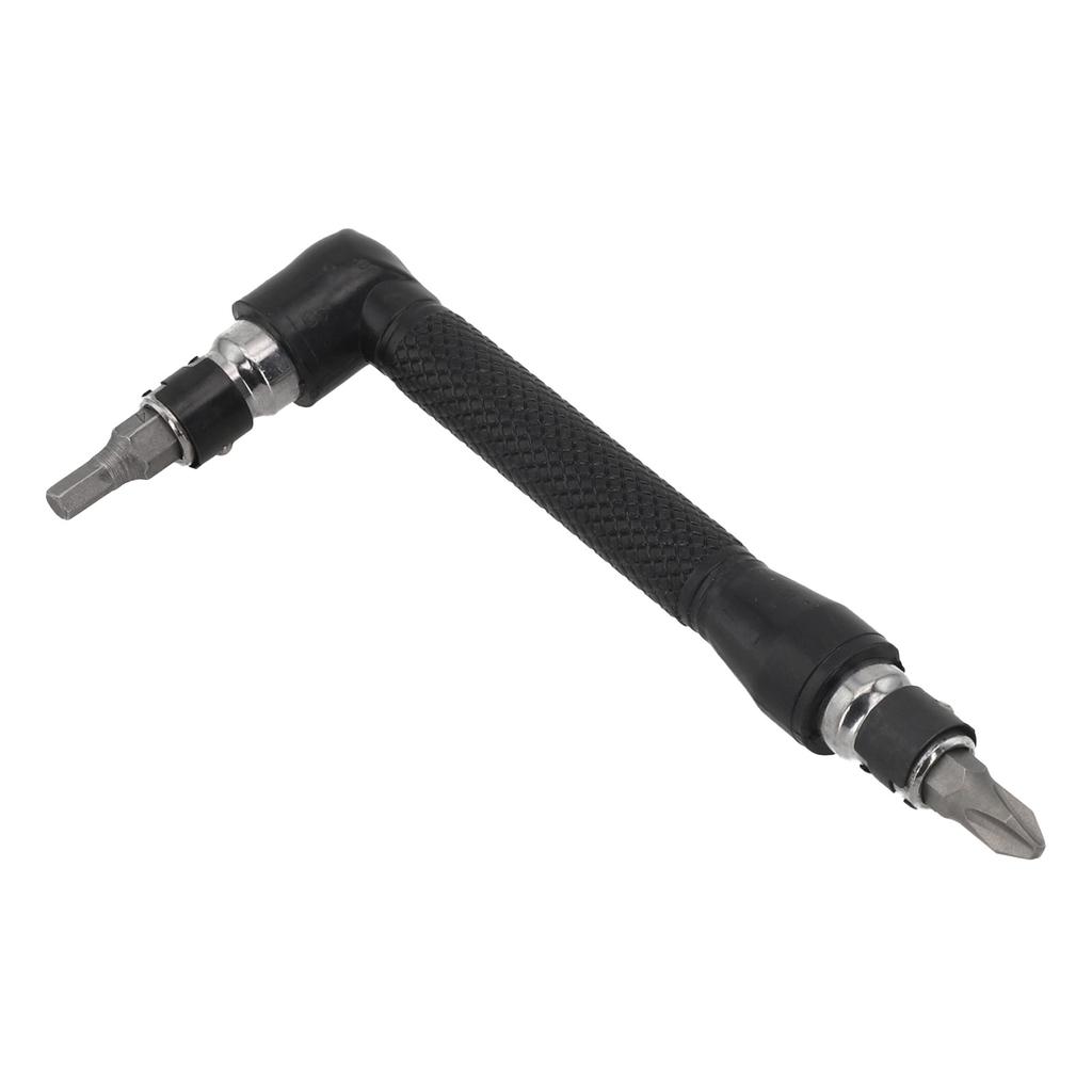 L-shaped 1/4 Hexagonal Screwdriver Bit 90 Degree Double-Head Handle Black 6.35 Wrench Screwdriver Bit Tool Set