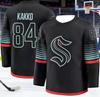 2026 Best-seller Uomo Mostro Marino Hockey su Ghiaccio Allenamento Maglia Nera Palla Traspirante Asciugatura Rapida Stampa 3D Manica Lunga Bambini
