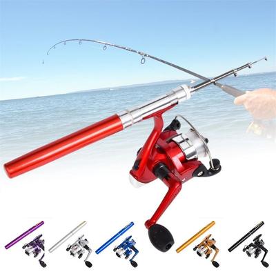 Hard Mini Fishing Pole Spinning Fishing Hand Pole Ultra Light Pen Style Fishing Rod  Beginner
