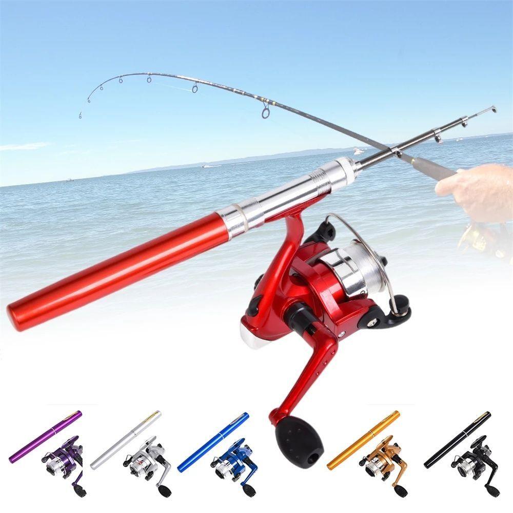 Hard Mini Fishing Pole Portable Fishing Hand Pole Pen Style Fishing Rod Freshwater