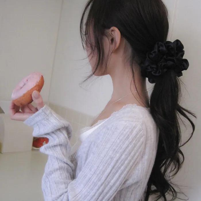 After Frill Scrunchie (Navy)