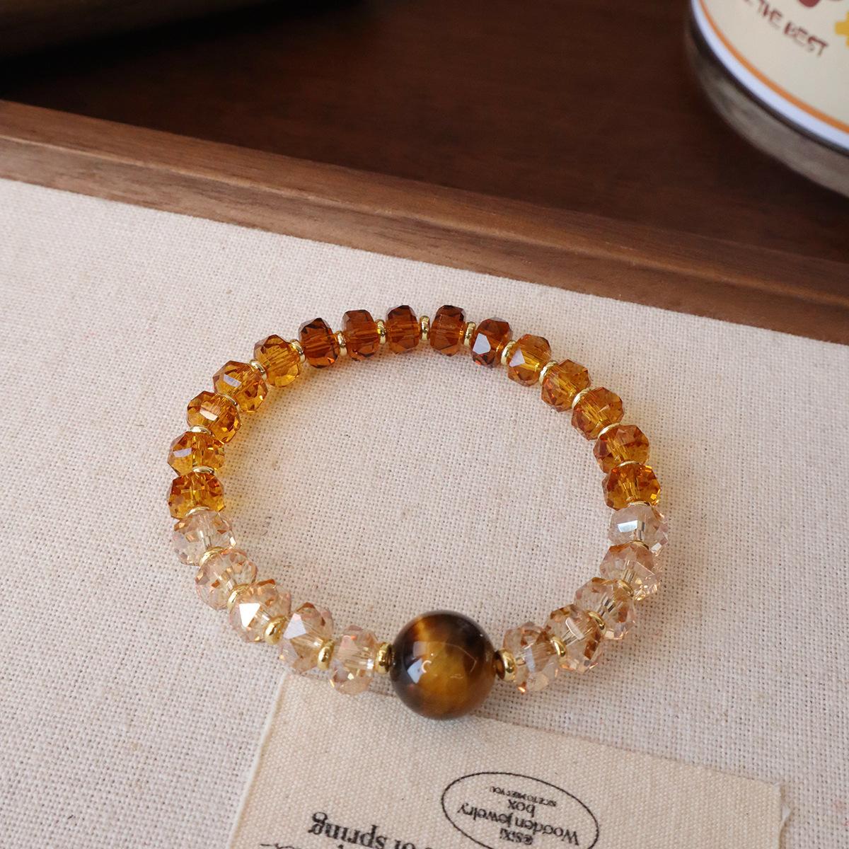 Natural tiger s eye stone bracelet, agate crystal bracelet.fashion women daily jewelry gift