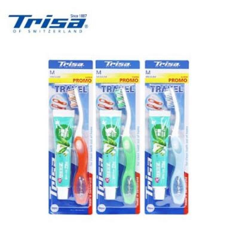 Trisa Travel Toothbrush, Toothpaste, and Toothbrush Case 6082