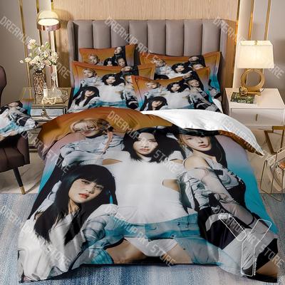 Fashion Gidles Girl Group KPOP Bedding Set Single Twin Full Queen King Size Bed Set Kids Bedroom Duvetcover Sets Bed Sheet Set