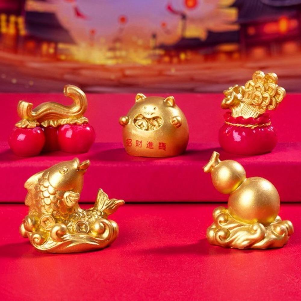 Delicate Landscape Ornaments Chinese Style Desktop Decor Funny New Year Statue Desktop