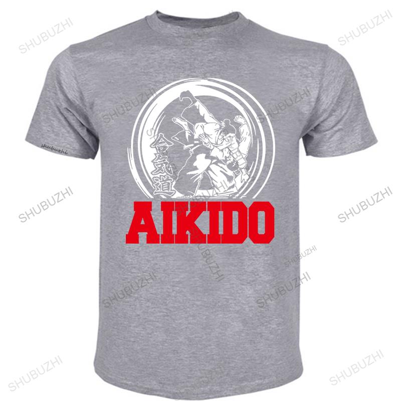 Aikido Japanese Martial Arts Shinai Kendo T Shirt for Men Cotton Tshirt Unique Tees Short Sleeve Samurai Spirit Tshirt Clothing