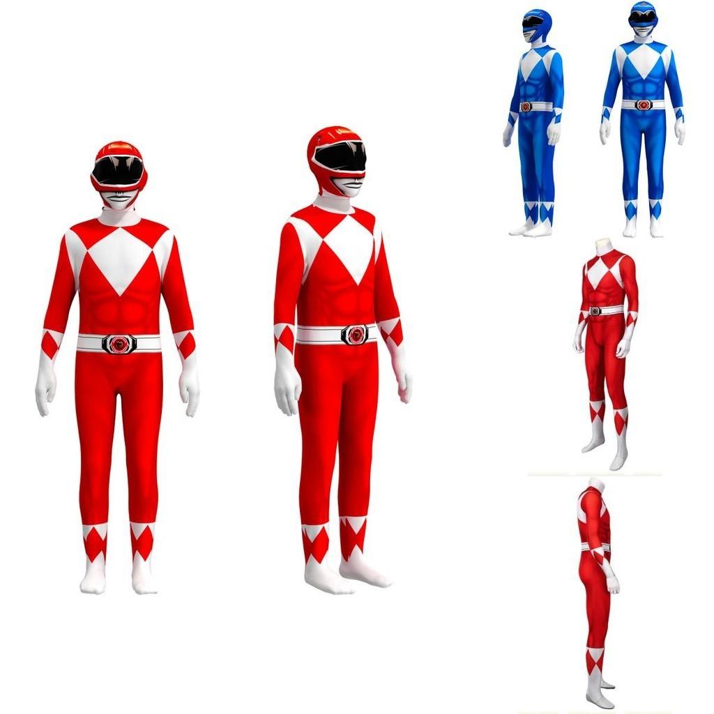 Rangers Costume For Kids And Adults Featuring Durable Jumpsuit And Character Mask**