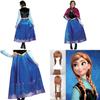 Incantevole Vestito di Carnevale della Principessa Anna con Mantello Staccabile per le Avventure Cosplay delle Bambine