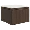 VidaXL Garden Stool with Cushion, Seat with Cover, Patio Furniture Balcony Terrace Backyard Outdoor, Brown 366204