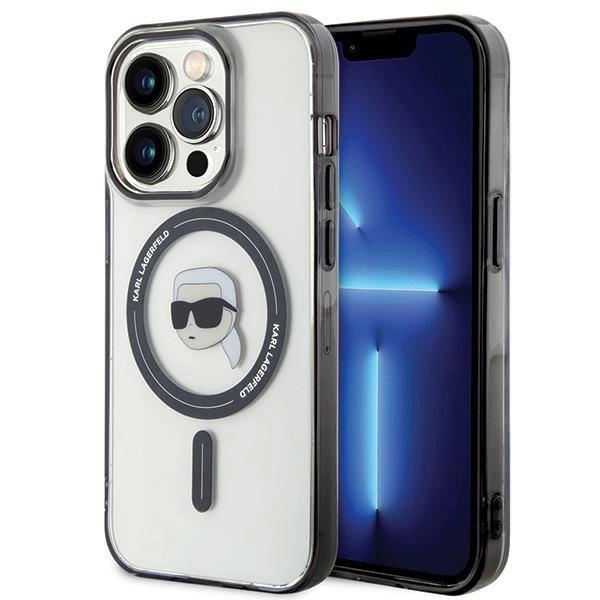 Karl Lagerfeld Klhmp15Lhkhnotk Iphone 15 Pro 6.1 Transparent Hardcase Iml Karl`s Head Magsafe