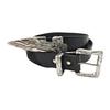 Adjustable Carved Buckle Belt for Pants Jeans Eye Catching PU Belt Y2K Metal Buckle Skinny Belt Vintage Waist Ornament