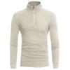 Men's Casual Classic Zipper High Neck Solid Color Slim Knitted Pullover