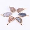 Natural Crystal Gemstone Charm Healing Quartz Geode Agate Pendant