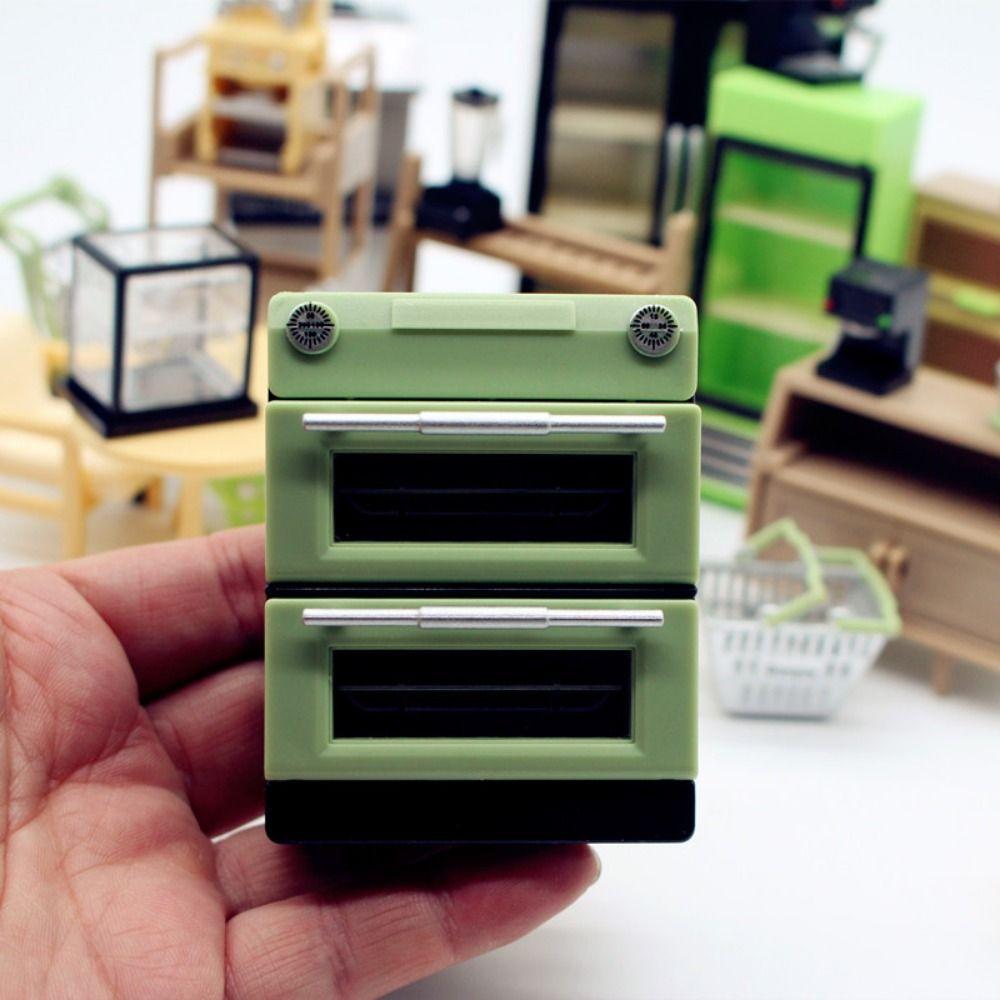 Refrigerator Mini Simulation Freezer Model Resin Crafts Miniature Dollhouse Oven Machine Children
