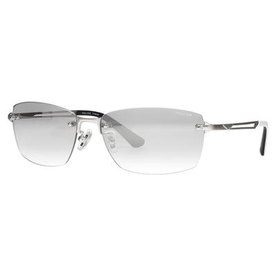 Sunglasses SPLG39J 581X 60 WIND Wind Two Point Borderless Square Titanium Mirror Lens [Police] Men's