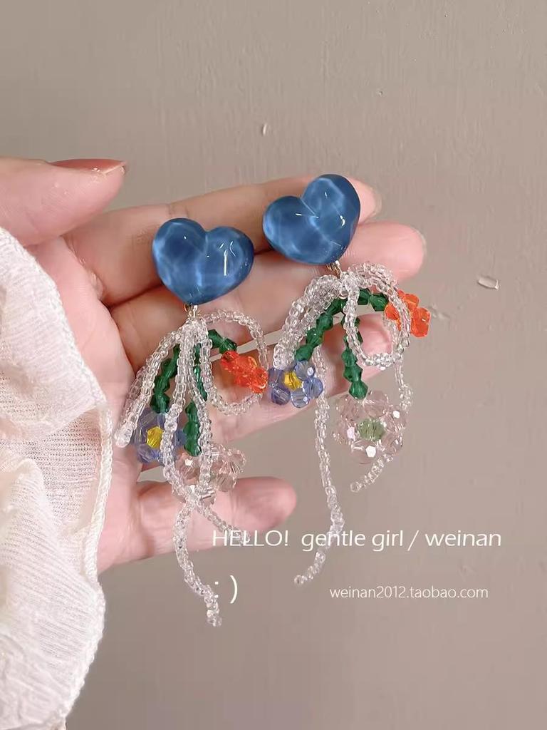 2024 Trendy Colorful Flower Stud Earrings for Women - Summer Fresh Design