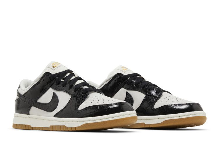 Women's Sneakers Nike Dunk Low LX Black Croc (Women's) Phantom/Black-Sail-Gum Light Brown