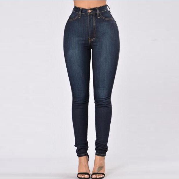 Woman Pencil Stretch Casual Look Denim Skinny Jeans Pants High Waist Trousers Woman Pencil Stretch Casual Look Denim Skinny Jeans Pants High Waist Trousers