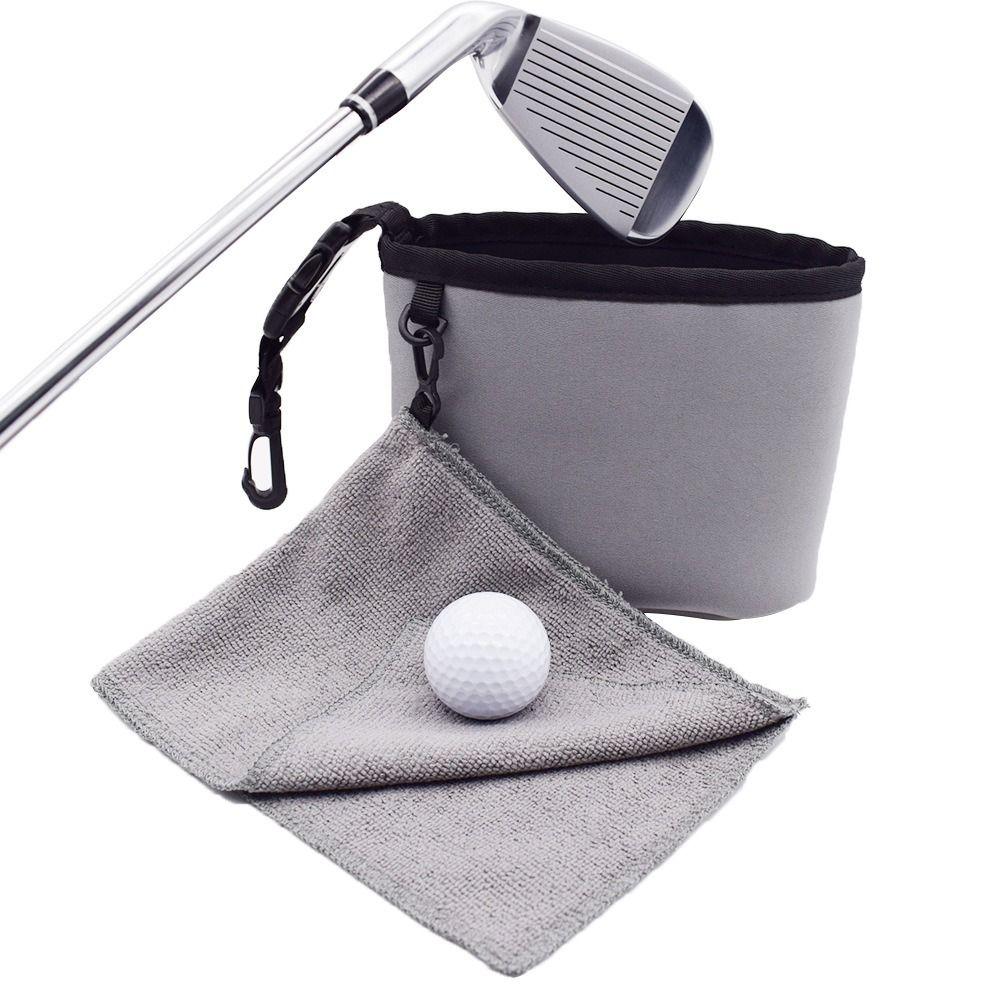 Portable Golf Cleaning Bag Washable Golf Ball Wash Bag  Golf Club Bag Accessories