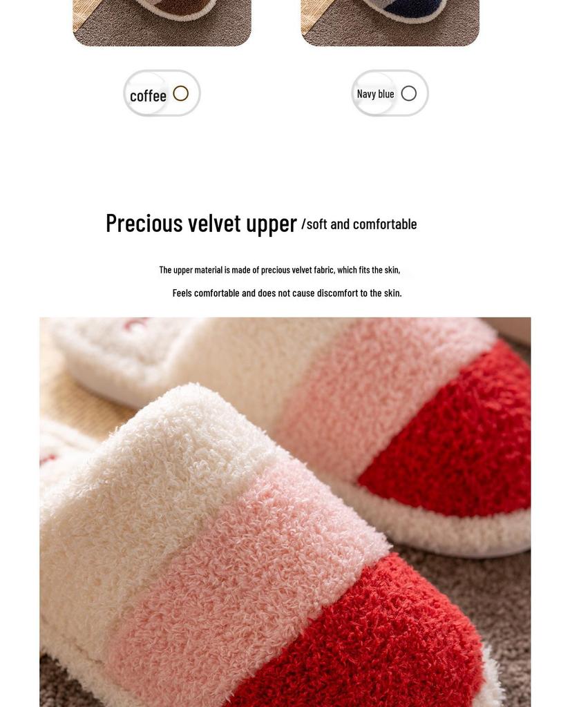 Popular Plush Cotton Slippers: Non-Slip, Warm Winter Footwear for Women, Men, and Couples – Perfect for Indoor or Outdoor Use.