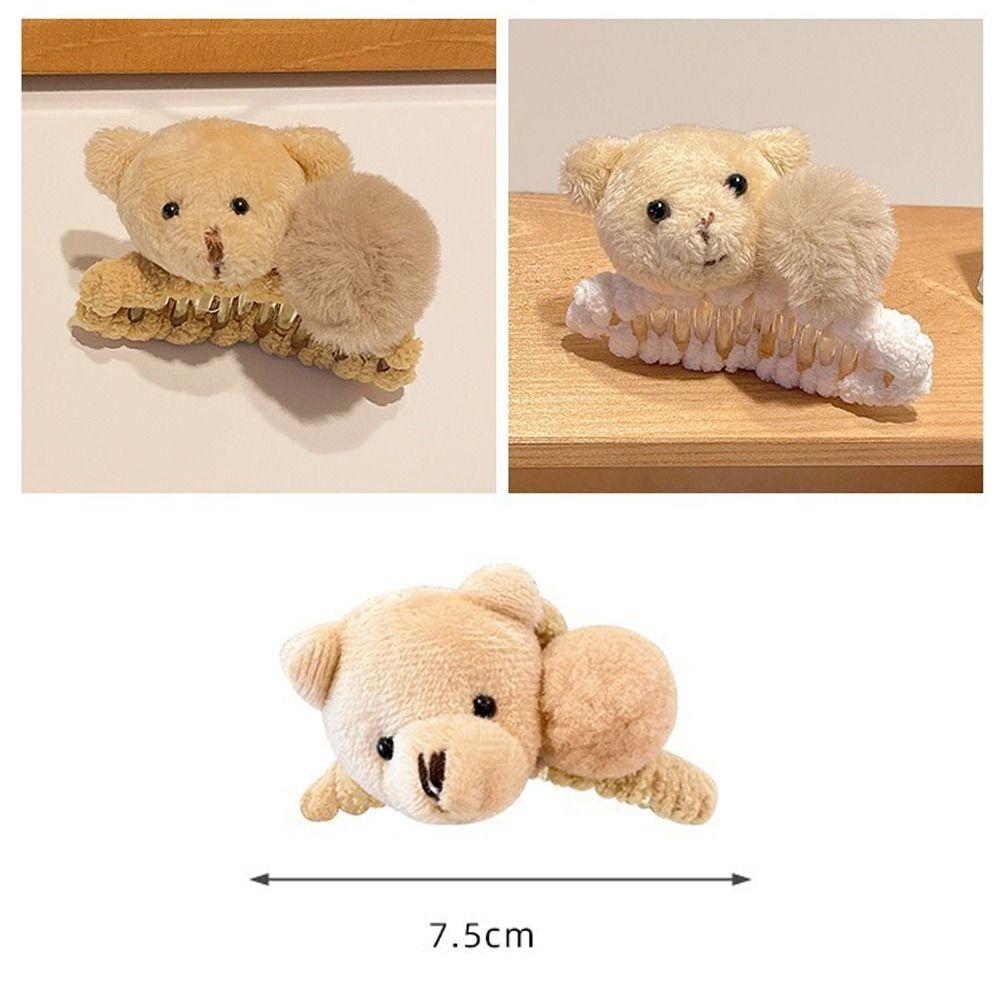 Cute Bear Plush Hair Clip Big Claws Shape Shark Clip Duckbill Hair Clip  Party Accessories