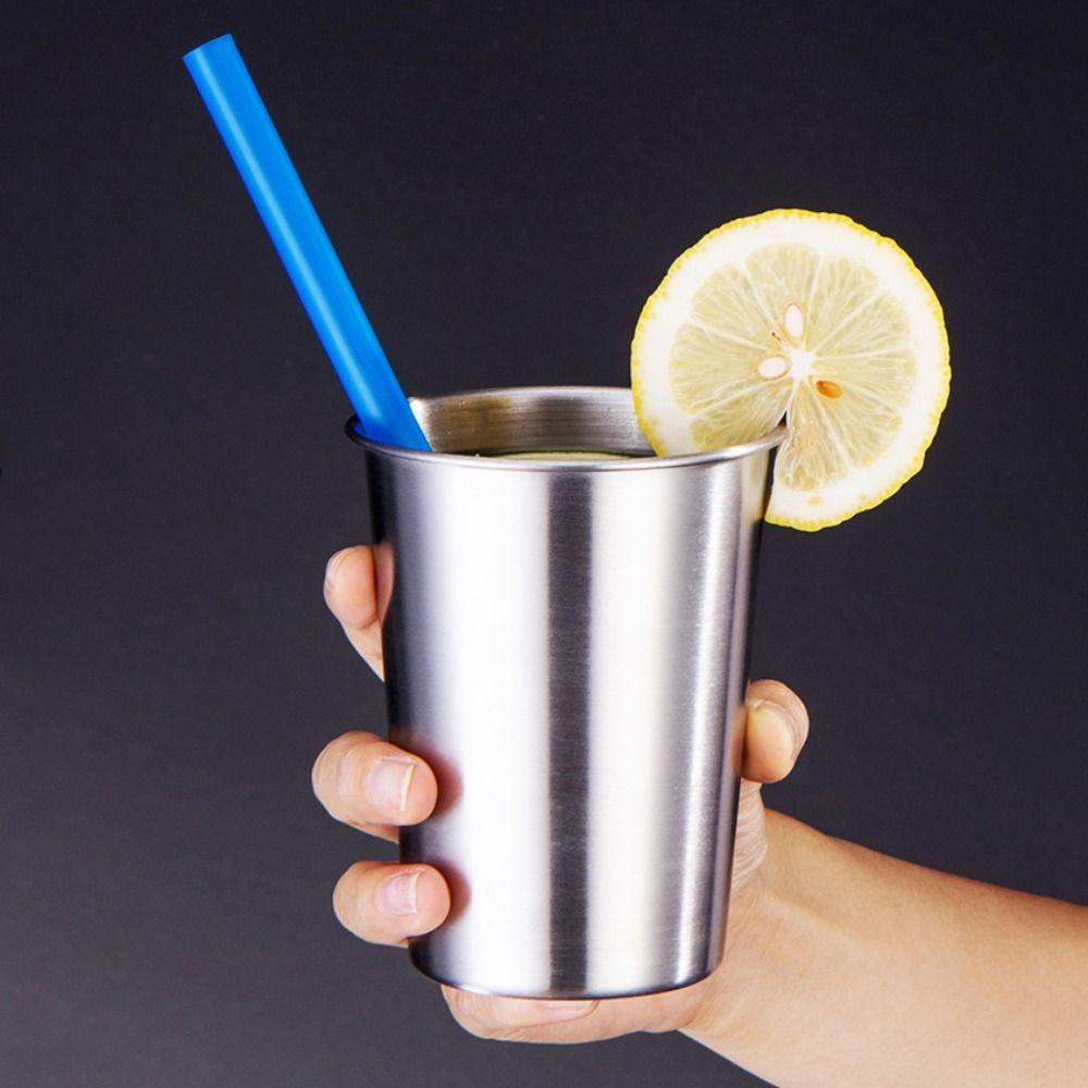 400/500ML Stainless Steel Cup Thickened Drinking Cup Wine Cup Beer Cup Kitchen