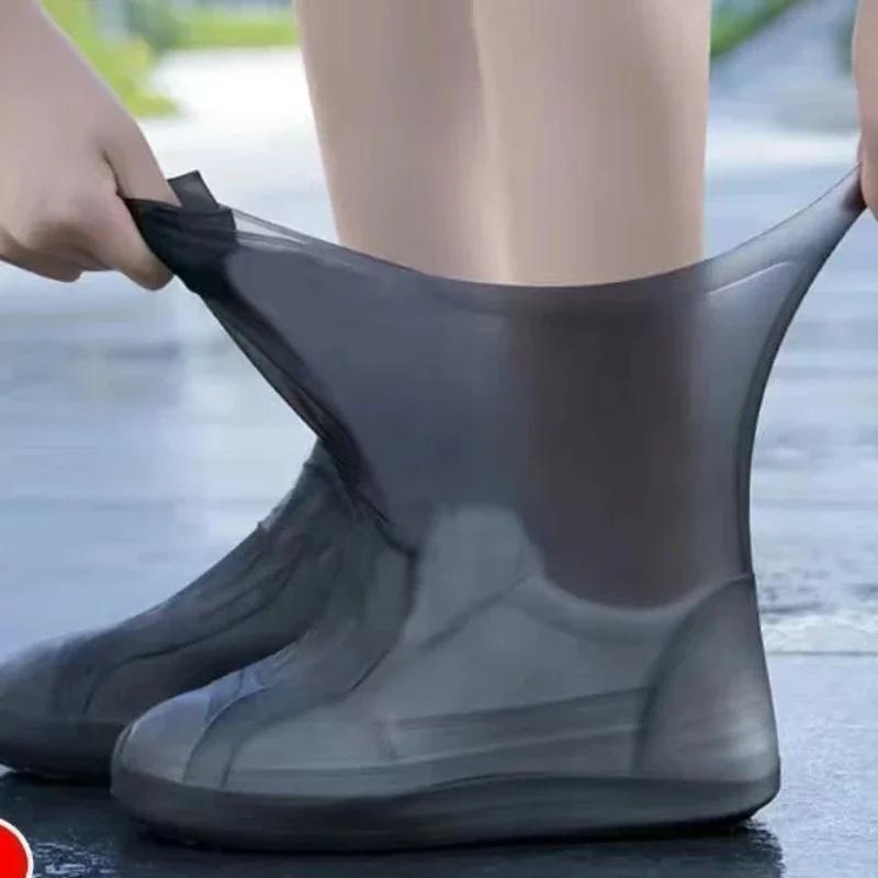 Silicone Water Proof Shoe Covers Rubber Rain Boot Rain Gear Overshoes Accessories for Outdoor Rainy Day